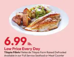 Stater Bros Tilapia Fillets Filetes de Tilapia Farm Raised Defrosted offer