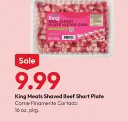 Stater Bros King Meats Shaved Beef Short Plate offer