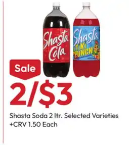 Stater Bros Shasta Soda offer