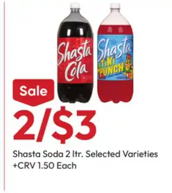 Stater Bros Shasta Soda offer
