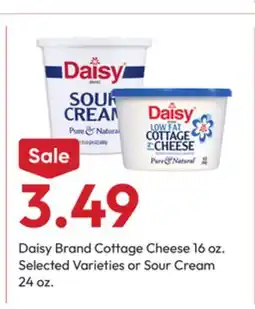 Stater Bros Daisy Brand Cottage Cheese 16 oz. or Sour Cream 24 oz offer