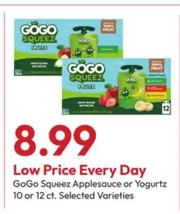 Stater Bros GoGo Squeez Applesauce or Yogurtz offer