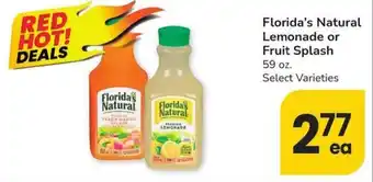 Florida's Natural Lemonade or Fruit Splash