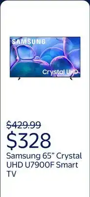 Walmart Samsung 65 Class Crystal UHD U7900F 4K Smart TV 2025 - UN65U7900FFXZA offer