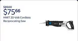Walmart HART 20-Volt Battery-Powered Brushless Reciprocating Saw (Battery Not Included) offer