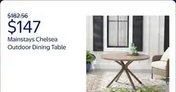 Walmart Mainstays Chelsea Outdoor Dining Table offer