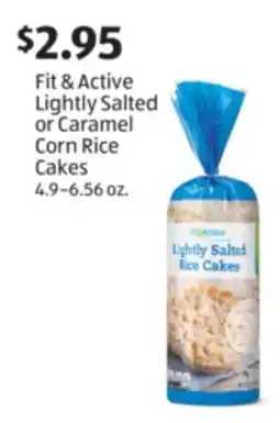 Aldi Fit & Active Lightly Salted or Caramel Corn Rice Cakes offer