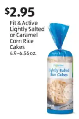 Aldi Fit & Active Lightly Salted or Caramel Corn Rice Cakes offer