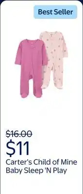 Walmart Carter's Child of Mine Baby Sleep 'N Play offer