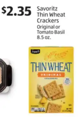 Aldi Savoritz Thin Wheat Crackers Original or Tomato Basil offer