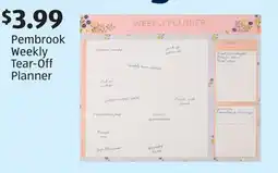 Aldi Pembrook Weekly Tear-Off Planner offer