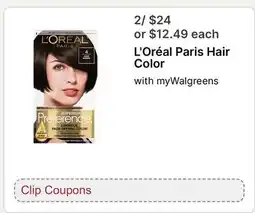 Walgreens L' Oréal Paris Hair Color offer