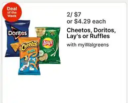 Walgreens Cheetos, Doritos, Lay's or Ruffles offer
