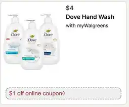 Walgreens Dove Hand Wash offer