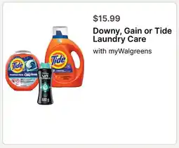 Walgreens Downy, Gain or Tide Laundry Care offer