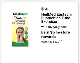 Walgreens NeilMed Eustachi Eustachian Tube Exerciser offer