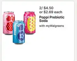 Walgreens Poppi Prebiotic Soda offer