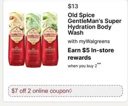 Walgreens Old Spice GentleMan's Super Hydration Body Wash offer