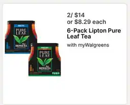 Walgreens 6-Pack Lipton Pure Leaf Tea offer