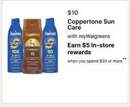 Walgreens Coppertone Sun Care offer