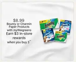 Walgreens Bounty or Charmin Paper Products offer