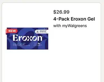 Walgreens 4-Pack Eroxon Gel offer