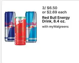 Walgreens Red Bull Energy Drink, 8.4 oz offer