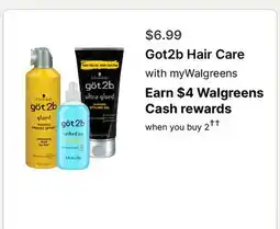 Walgreens Got2b Hair Care offer