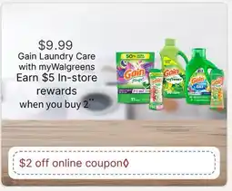 Walgreens Gain Laundry Care offer