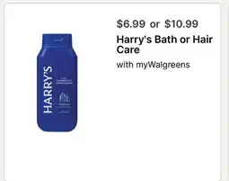 Walgreens Harry's Bath or Hair Care offer