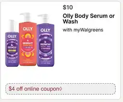 Walgreens Olly Body Serum or Wash offer