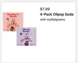 Walgreens 4-Pack Olipop Soda offer