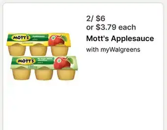 Walgreens Mott's Applesauce offer