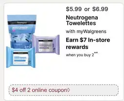 Walgreens Neutrogena Towelettes offer
