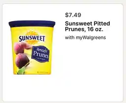 Walgreens Sunsweet Pitted Prunes, 16 oz offer