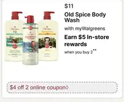 Walgreens Old Spice Body Wash offer