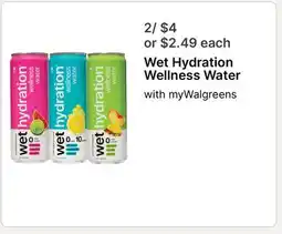 Walgreens Wet Hydration Wellness Water offer