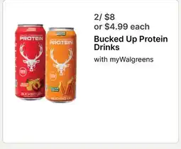 Walgreens Bucked Up Protein Drinks offer