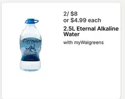 Walgreens 2.5L Eternal Alkaline Water offer