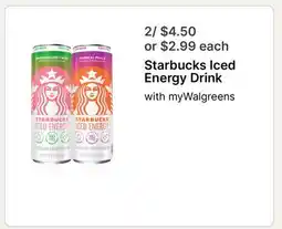 Walgreens Starbucks Iced Energy Drink offer