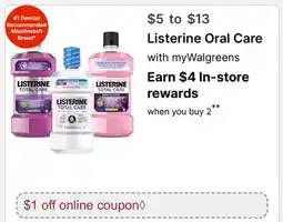 Walgreens Listerine Oral Care offer