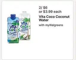 Walgreens Vita Coco Coconut Water offer