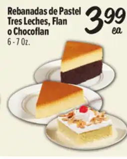 El Super Rebanadas de Pastel Tres Leches, Flan o Chocoflan offer