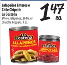 El Super Whole Jalapeños, 26 Oz. or Chipotle Peppers, 7Oz offer