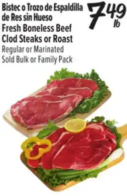 El Super Fresh Boneless Beef Clod Steaks or Roast offer