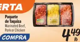 El Super Marinated Beef, Pork or Chicken offer