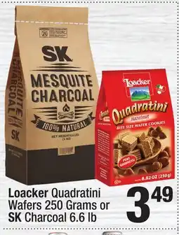 Super King Markets Loacker Quadratini Wafers 250 Grams or SK Charcoal 6.6 lb offer