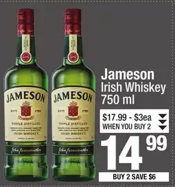 Super King Markets Jameson Irish Whiskey offer