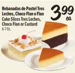 El Super Fresh Cake Slices Tres Leches, Choco Flan or Custard offer