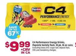 Grocery Outlet C4 Performance Energy Drinks, Popsicle Variety Pack, 18 pk, 16 oz cans offer